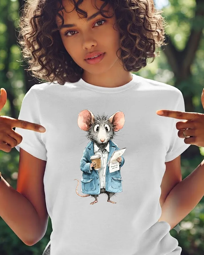 Hand-drawn rat t-shirt — Business Rat Tee — Silly Rat Collection