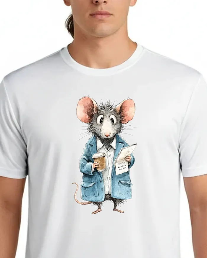 Hand-drawn rat t-shirt β Business Rat Tee β view 5