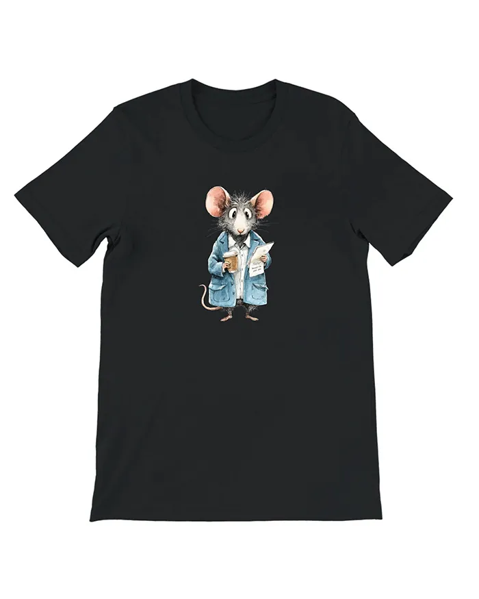 Hand-drawn rat t-shirt β Business Rat Tee β view 7