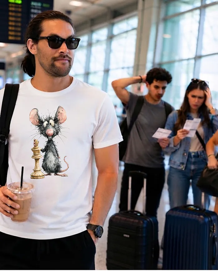 Hand-drawn rat t-shirt β Chess Rat Tee β view 10
