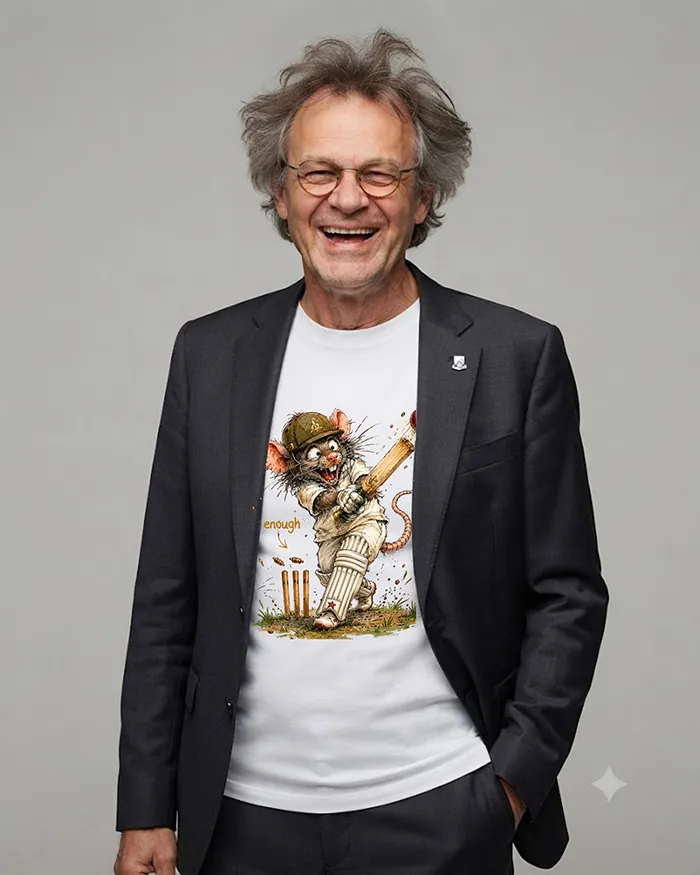 Hand-drawn rat t-shirt β "Close Enough" Cricket Rat Tee β view 7