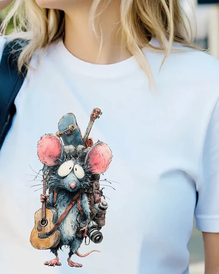 Hand-drawn rat t-shirt — Hobby Lover Rat Tee — Silly Rat Collection