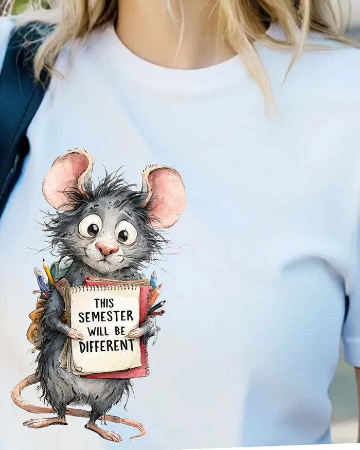 Hand-drawn rat t-shirt — "I Remember Everything. Except That." Rat Tee — Silly Rat Collection