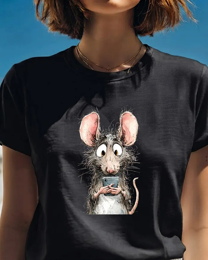 Hand-drawn rat t-shirt β Screen Addict Rat Tee β view 2