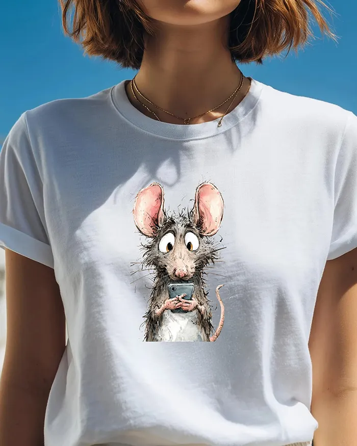 Hand-drawn rat t-shirt β Screen Addict Rat Tee β view 3