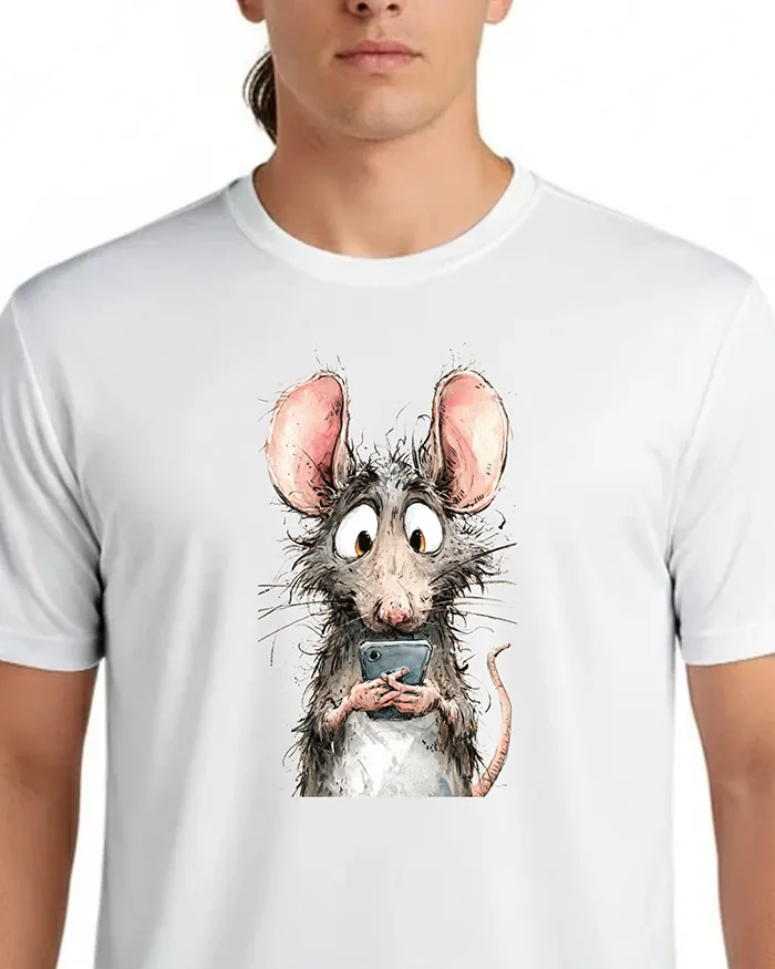 Hand-drawn rat t-shirt β Screen Addict Rat Tee β view 5