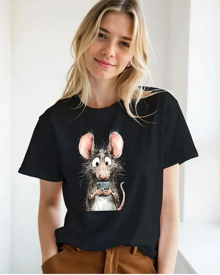 Hand-drawn rat t-shirt β Screen Addict Rat Tee β view 8