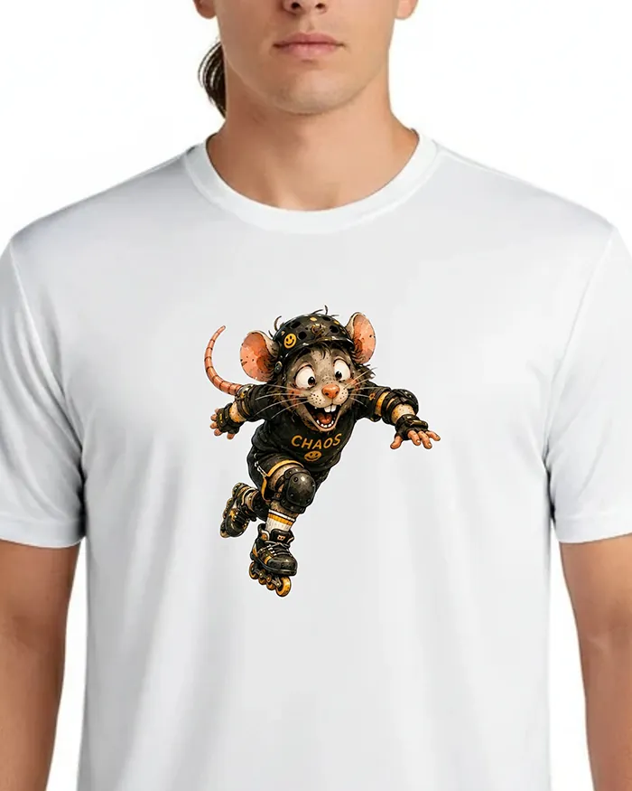 Hand-drawn rat t-shirt β Chaos Skater Rat Tee β view 4