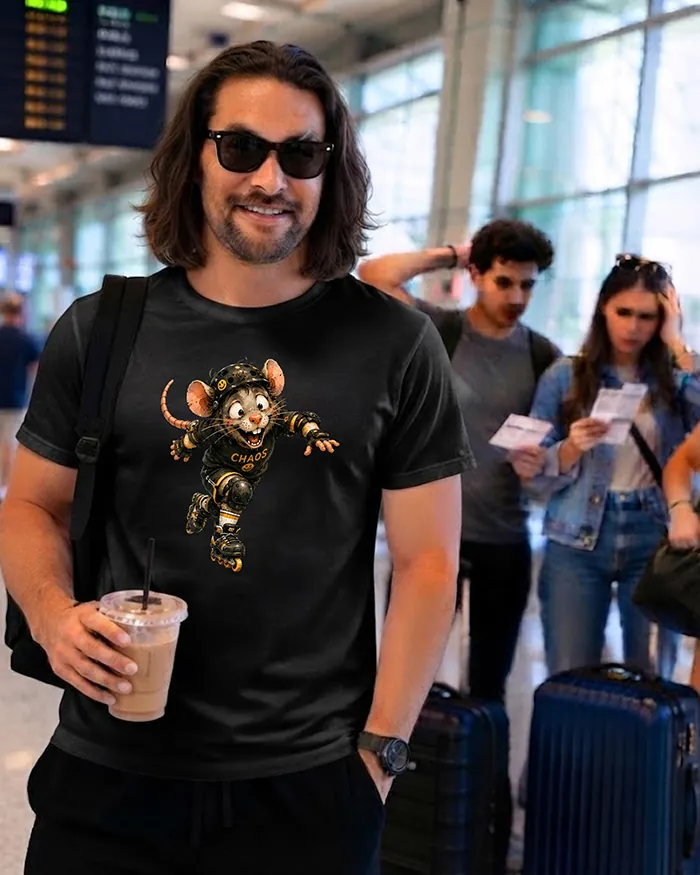 Hand-drawn rat t-shirt β Chaos Skater Rat Tee β view 8