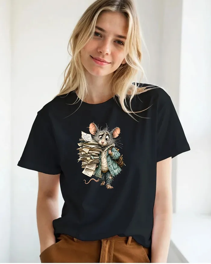 Hand-drawn rat t-shirt β Chaos Swimmer Rat Tee β view 6