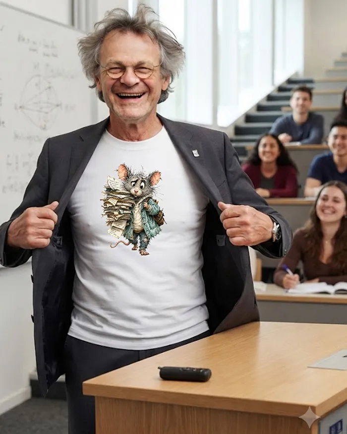 Hand-drawn rat t-shirt β Overworked Teacher Rat Tee β view 6