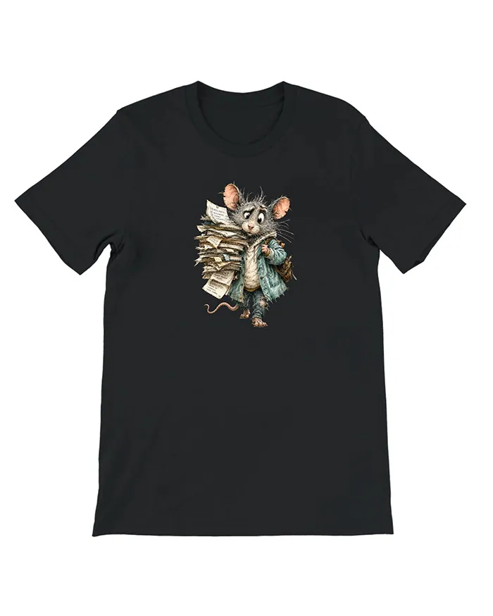 Hand-drawn rat t-shirt β Overworked Teacher Rat Tee β view 9